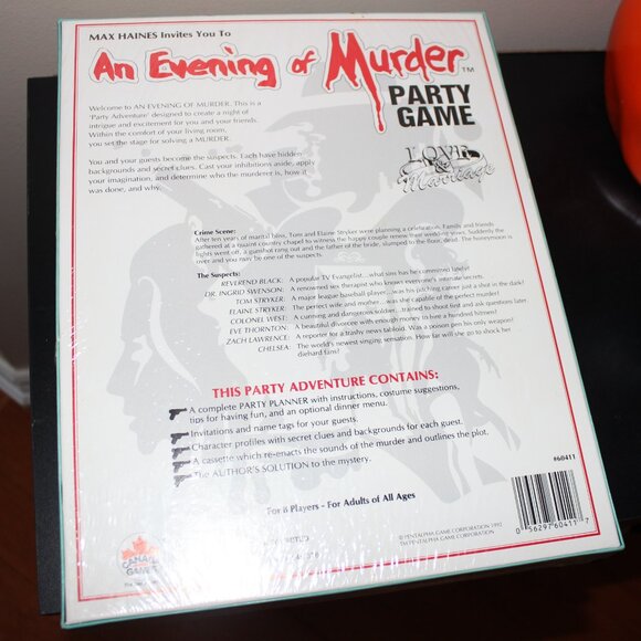 3/$88❤️vintage 1992 MAX HAINES AN EVENING OF MURDER party game Love & Marriage - Picture 6 of 8